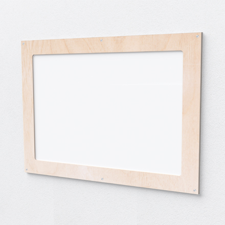 Suicide preventing white board with frame