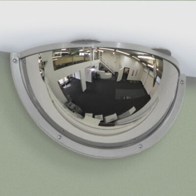 Mirror dome 180° polycarbonate green wall ceiling 440x440 1