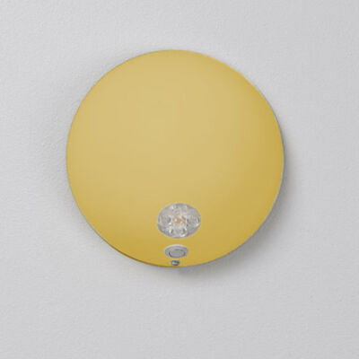 Bedside lamp, half globe, yellow