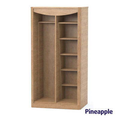 Open wardrobe with hanging and shelves, Acumen