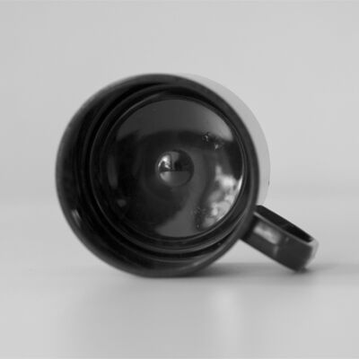 Unbreakable coffee mug showing the inside