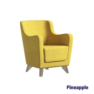Yellow armchair Purl Plus low back